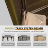DOMETOUR 12'x20' Hardtop Gazebo, Outdoor Aluminum Canopy with Steel Double Roof, Curtains & Netting for Patio, Backyard, Lawn (Brown) - 4 of 4