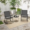 Tangkula 4pcs Patio Folding Rocking Chair Heavy-Duty Metal Frame Rockers Outdoor - 2 of 4