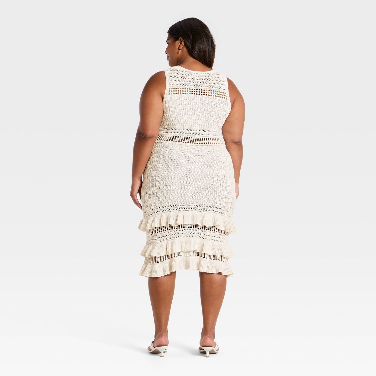 Women's Ruffle Sweater Midi Dress - A New Day™ - thumbnail 5