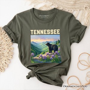 Scenic Tennessee State Great Mountains T-Shirt, Black Bear and Wildflower Nature Tee and Travel Souvenir | OrnamentallyYou - 1 of 4