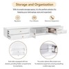 V Stand with Fluted Glass Doors, Elegant and Functional Media Console for TVs Up to 95'', Tempered Glass Shelf TV Cabinet with Multiple Storage - 4 of 4