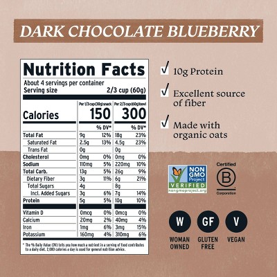 purely elizabeth. Dark Chocolate and Blueberries Protein Granola - 8oz