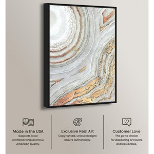 Art Remedy White Gold Boho Neutral Abstract Wall Art Framed - 1 of 4
