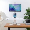 Electric Standing Desk Converter, Adjustable Tabletop Sit Stand Desk Riser with Single Monitor Mount, White - 3 of 4