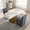 GDFStudio Keiko Modern Linen Rolling Dining Chair with Hidden Storage and 4 Wheels (Set of 2) - 2 of 4