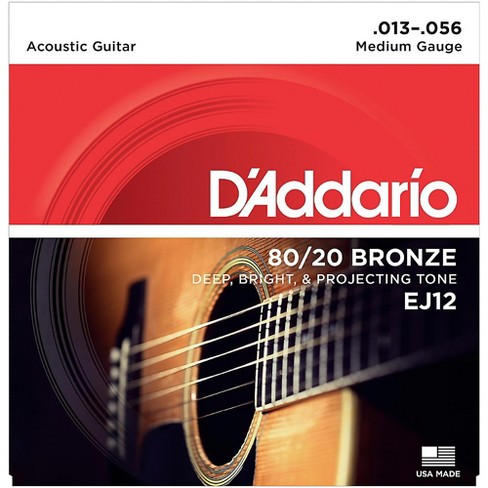 D addario Ej12 80 20 Bronze Medium Acoustic Guitar Strings Target