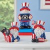 Collections Etc Hand-Painted Patriotic Uncle Sam Gnome Sitters - Set of 3 Red - 2 of 2