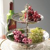 Sullivans Two Tiered Metal Tray 12.5"H Silver - 3 of 3
