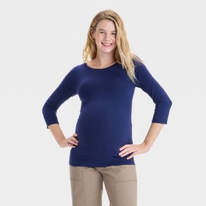 3/4 Sleeve Boat Neck Maternity T-Shirt - Isabel Maternity by Ingrid & Isabel™ - 1 of 3