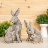 Melrose Stone Rabbit with Bunny Figurine (Set of 2) - 4 of 4