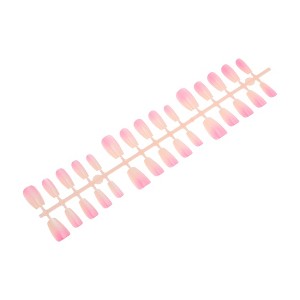 Unique Bargains Gradient Short Coffin Fake Nails 1 Pc - 1 of 4