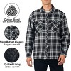 Alpine Swiss Mens Henry Quilted Flannel Jacket Warm Plaid Shacket Four Pockets Snap Buttons Winter Work Coat for Cold Weather - 2 of 4