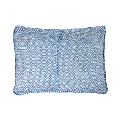 Flora Blue Reversible Cotton Twin Quilt Set