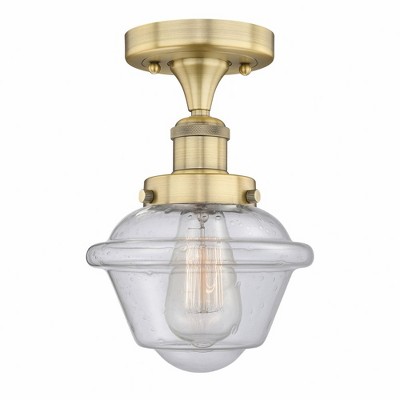 Oxford - 1 Light Semi-Flush Mount In Industrial Style-8.25 Inches Tall and 6.5 Inches Wide