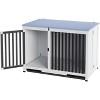 Foldable Dog Crate Furniture, Wooden Dog Crate End Table for Living Room/Travel, No Assembly Needed, Decorative Modern Dog End Table, Nightstand - 2 of 4