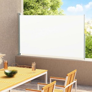 vidaXL Patio Retractable Side Awning 70.9 in.x118.1 in. Cream - 1 of 4