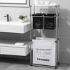 FONTOI 3-Tier Laundry Hamper with 4 Removable Bags, Clothes Basket Sorter with Side hooks for Clothes & Toys Storage, Black&White, 11.4"*53.5"*23.2" - 3 of 4