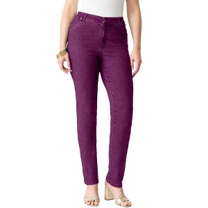Roaman's Plus Size Classic Stretch Straight Leg Jean - 1 of 4
