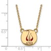 Black Bow Jewelry 14k Yellow Gold Plated Sterling Silver Alpha Chi Omega Greek Life Necklace 18 Inch - 3 of 4