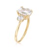 Ross-Simons 3.50 ct. t.w. CZ 3-Stone Ring in 14kt Yellow Gold - 3 of 4