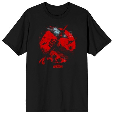 Call Of Duty X Godzilla Vs Kong Battle Ax And Airplane Men’s Black T-shirt