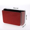Unique Bargains Car Trash Can Foldable Back Seats Rhinestone Plastic Trash Bin Red Black 1 Pcs - 4 of 4