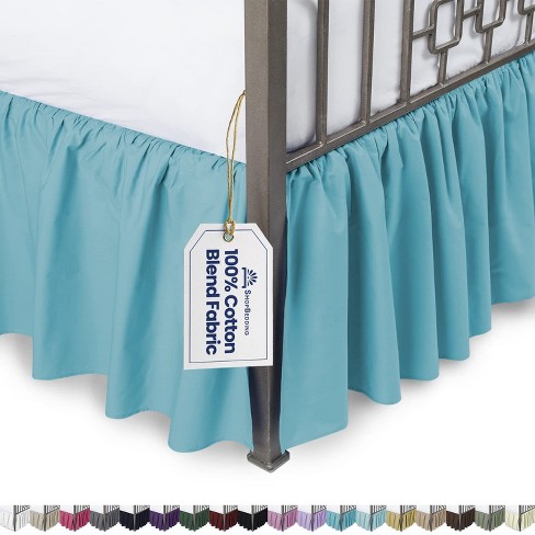 Shopbedding Ruffled Bed Skirt With Split Corner - Aqua, Day Bed-18 Drop :  Target