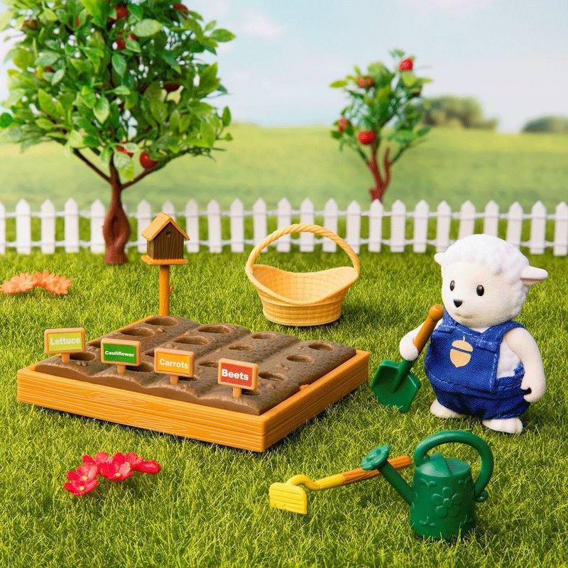 Li&#39;l Woodzeez Miniature Playset with Animal Figurine 31pc - Garden Set, 3 of 6