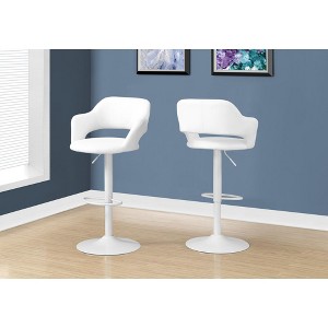 PAGED Swivel Bar Stools Contemporary Upholstered Bar Chairs with Solid Pedestal Base for Home Pub - 1 of 4