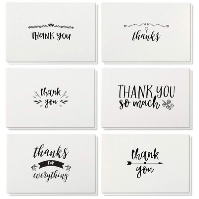 Best Paper Greetings 48 Pack Boxed Thank You Cards with Envelopes, Blank Thank You Notes for Baby Showers & Wedding