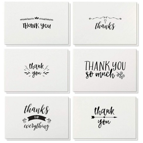 Best Paper Greetings 48 Pack Boxed Thank You Cards With Envelopes Blank Thank You Notes For Baby Showers Wedding Target