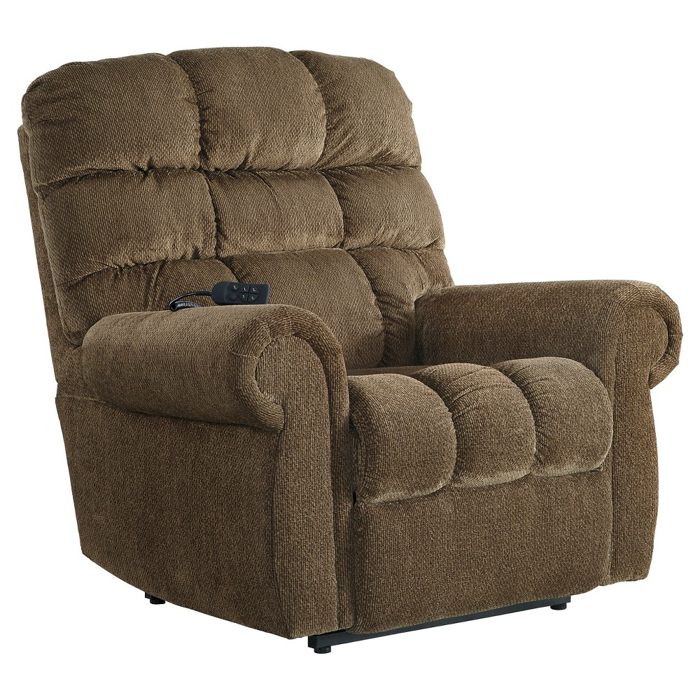 Photos - Chair Ashley Ernestine Power Lift Recliner Truffle - Signature Design by  Brown 