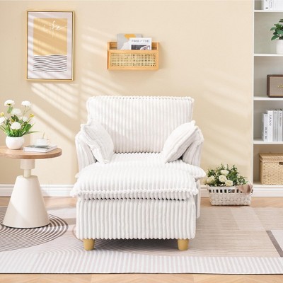 GlasFlength Modular Sofa, Lounge Set with Ottomans, Stylish Comfort for Patio or Indoor Living Spaces, White,60”*36”*33.5"