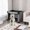 Munora 3-Door Foldable Dog Crate - Medium 26"x18"x18" / Large 32"x23"x23", Metal Frame Kennel with Removable Pad & Carry Bag - 2 of 4