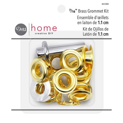 Dritz 7/16 Extra-large Eyelet Kit 10 Eyelet Sets With Tools Brass : Target