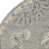 5' Gray Round Wool Hand Tufted Area Rug - 4 of 4