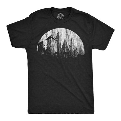 Мужские футболки Crazy Dog T-Shirts, Inc. Mens Funny T Shirts Moon City Novelty Urban Graphic Tee for Men - Crazy Dog Men's T Shirt With Sarcastic Sayings Black M