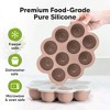 Prep Silicone Baby Food Freezer Tray with Clip-on Lid, 2oz x 10 Silicone Freezer Molds, BPA-Free Baby Food Storage - 3 of 4