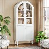 Tribesigns 68" Tall Arched Storage Cabinet, 5-Tier Display Bookcase with Adjustable Shelves, Kitchen Pantry Hutch Cabinet for Living Room - 4 of 4