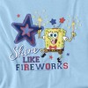 Men's Spongebob Squarepants Shine Like 4th Of July Fireworks T-Shirt - 2 of 4