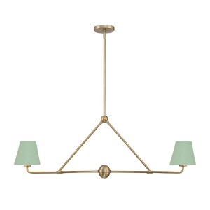 Crystorama Lighting Xavier 2 - Light Chandelier in  Vibrant Gold/Green - 1 of 4