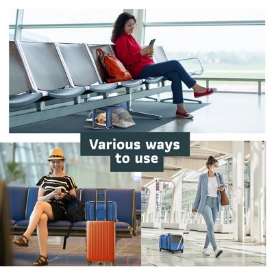 Small Blue and White Rolling Airline Approved Pet Carrier