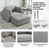 Vynxaria 50" Wide Modern Oversized Armchair with Ottoman Stool, Single Sofa with Lumbar Support, Accent Chair, Reading Chair - 4 of 4