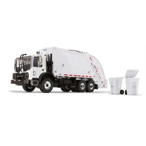 First Gear 1/34 White Mack TerraPro with McNeilus Rear Loader & Trash Cans 10-4337 - 1 of 3