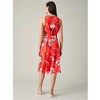 Kasper Womens Gigi Everyday Floral Midi Fit & Flare Dress, Red, 10 - 2 of 2