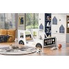 Okak Platform Bed Frame with Wheels and Storage Classic Car-Shaped for Kids Noise-Free Bed Strong Wood Slats Easy Assembly - 3 of 4