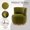CAVINAS Teddy Fabric Cuddle Barrel Swivel Accent Chair with Mid-Height Back,Upholstered Swivel Living Room Chairs,Reading Chairs for Living Room - 4 of 4