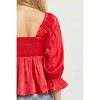 Women's Iridescent Babydoll Top, - entro - 4 of 4