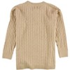 Hippie Rose Womens Cable Knit Crewneck Tunic Pullover Sweater, Beige, X-Large - 2 of 2