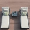 Moda Furnishings Outdoor Wicker Aluminum Reclining Chaise Lounge with Cushion - 2 of 4